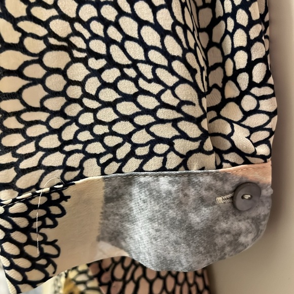 NWT NIC+ ZOE Tunic Style Long Sleeve Blouse Yellow Multi Color Print Size: M - Picture 6 of 13